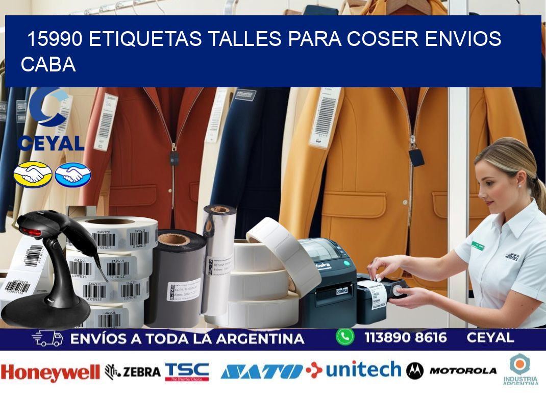15990 ETIQUETAS TALLES PARA COSER ENVIOS CABA