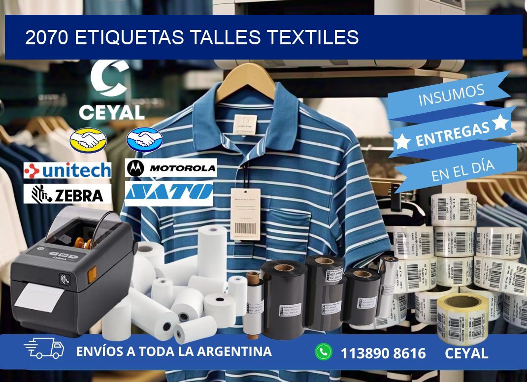 2070 ETIQUETAS TALLES TEXTILES
