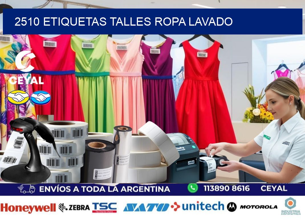 2510 ETIQUETAS TALLES ROPA LAVADO