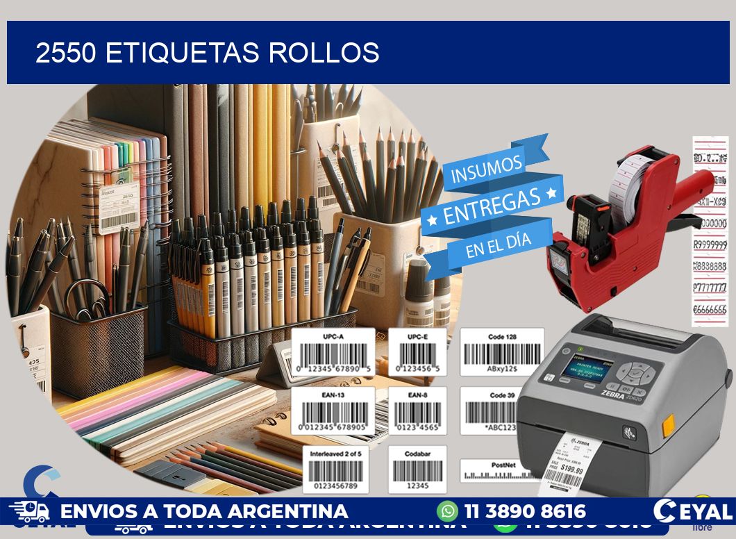 2550 Etiquetas rollos