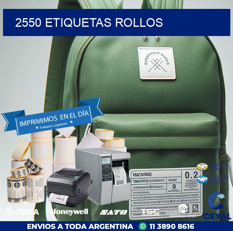 2550 Etiquetas rollos