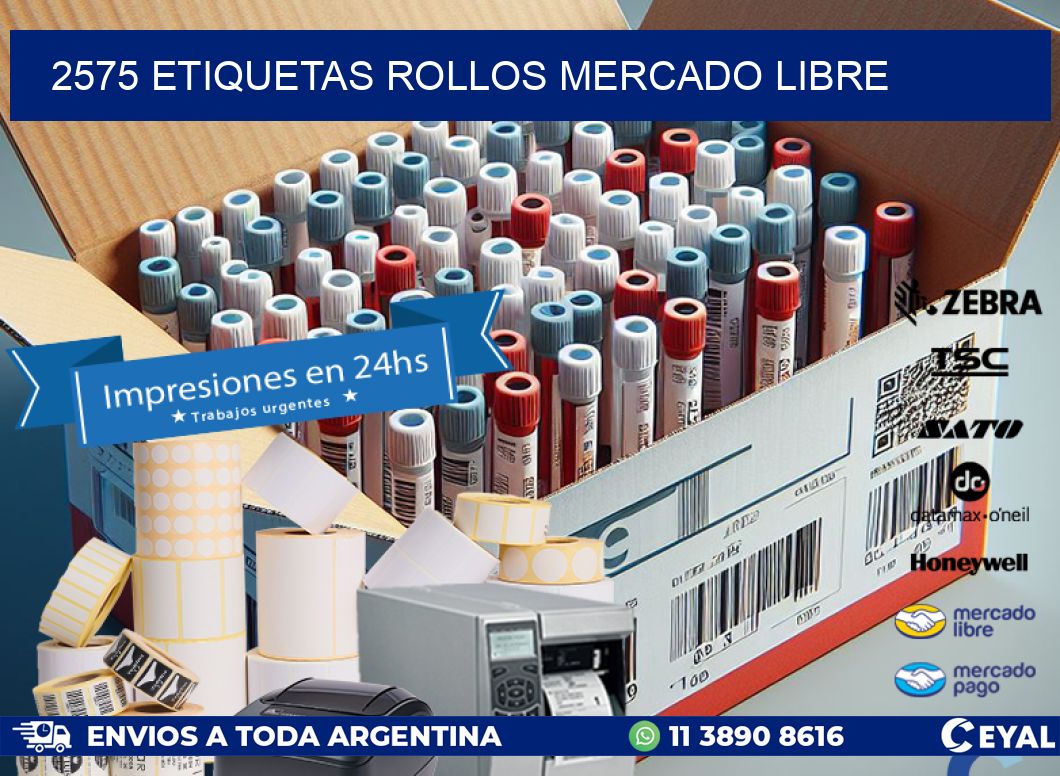 2575 etiquetas rollos MERCADO LIBRE