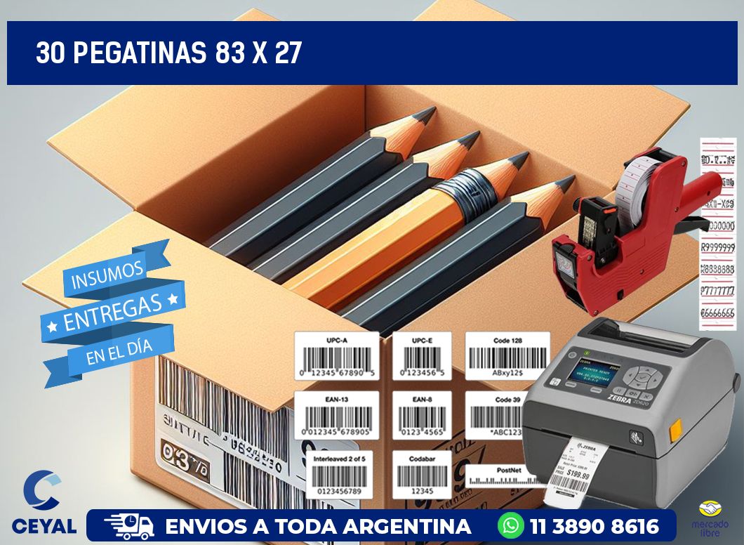 30 PEGATINAS 83 x 27
