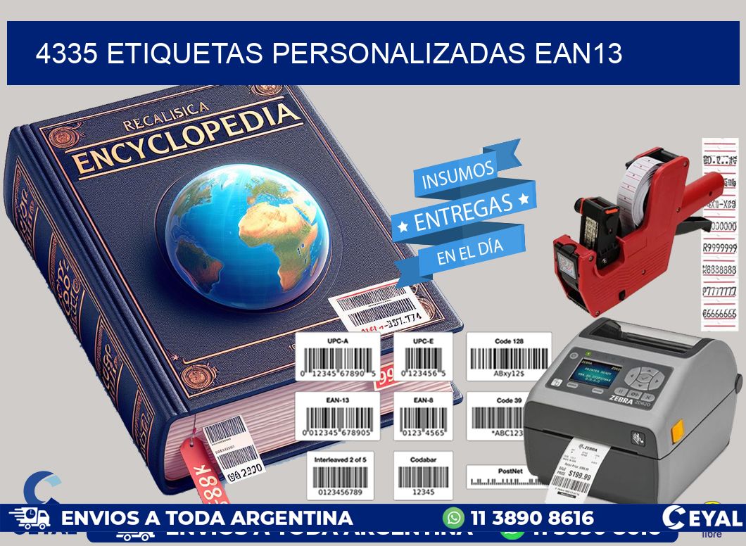 4335 Etiquetas personalizadas ean13
