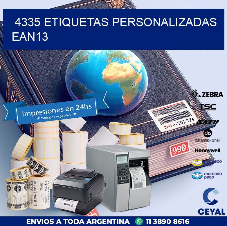 4335 Etiquetas personalizadas ean13