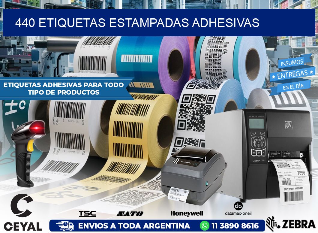 440 etiquetas estampadas adhesivas
