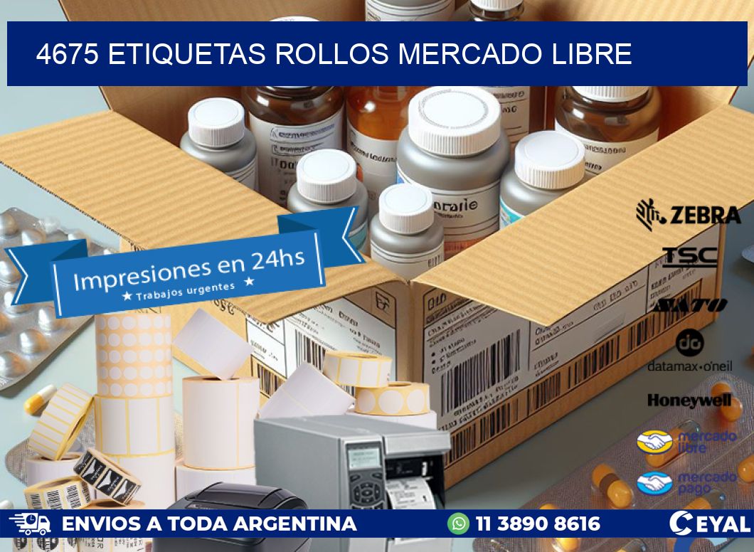 4675 etiquetas rollos MERCADO LIBRE