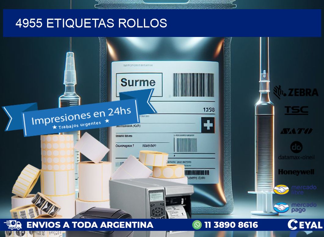 4955 etiquetas rollos