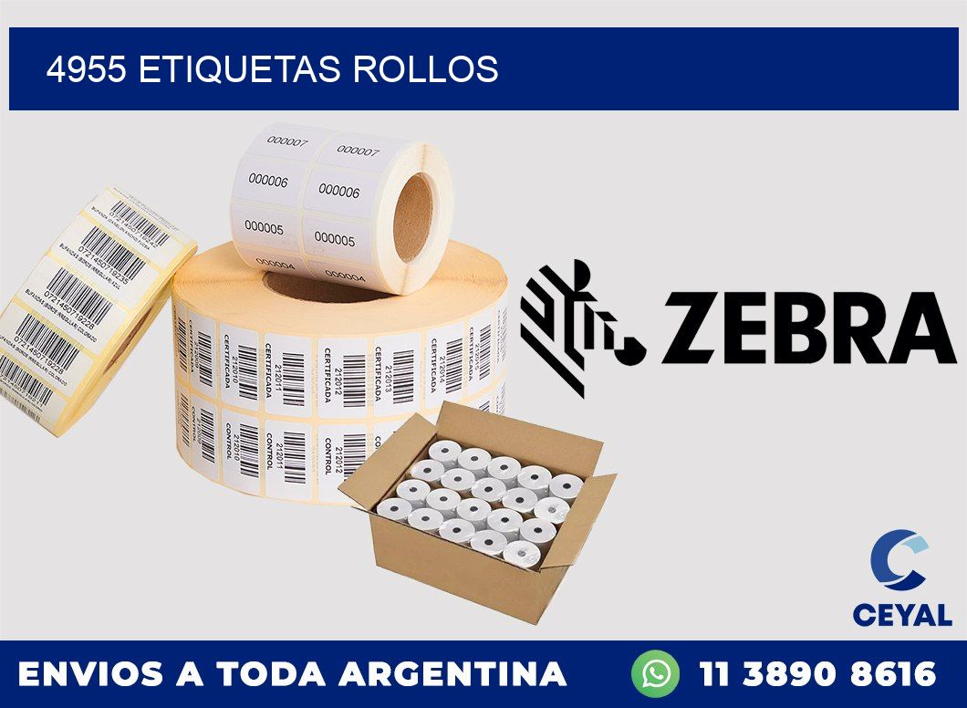 4955 etiquetas rollos