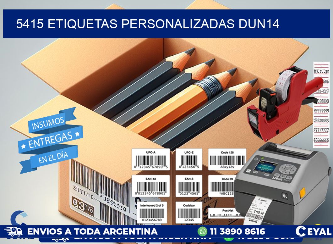 5415 Etiquetas personalizadas dun14