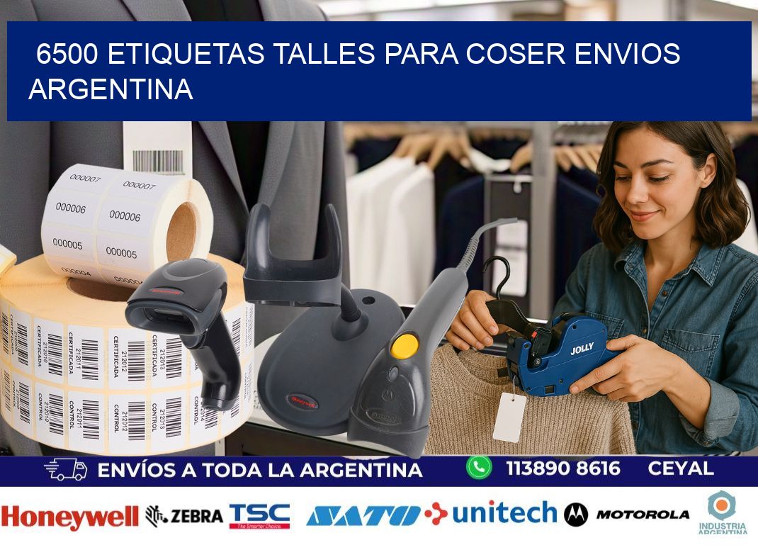 6500 ETIQUETAS TALLES PARA COSER ENVIOS ARGENTINA