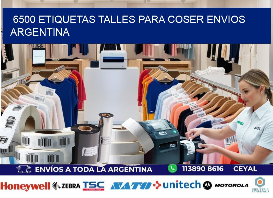 6500 ETIQUETAS TALLES PARA COSER ENVIOS ARGENTINA