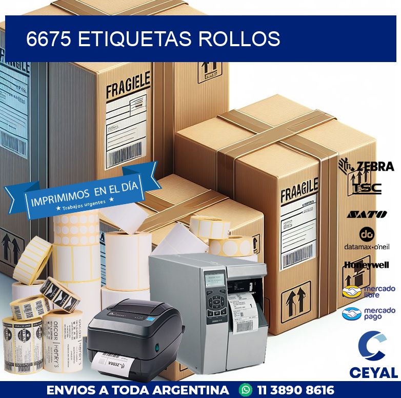 6675 etiquetas rollos