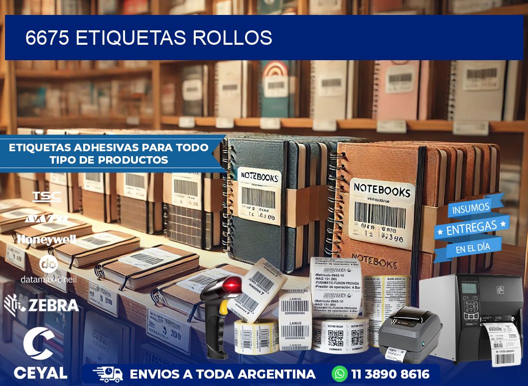 6675 etiquetas rollos