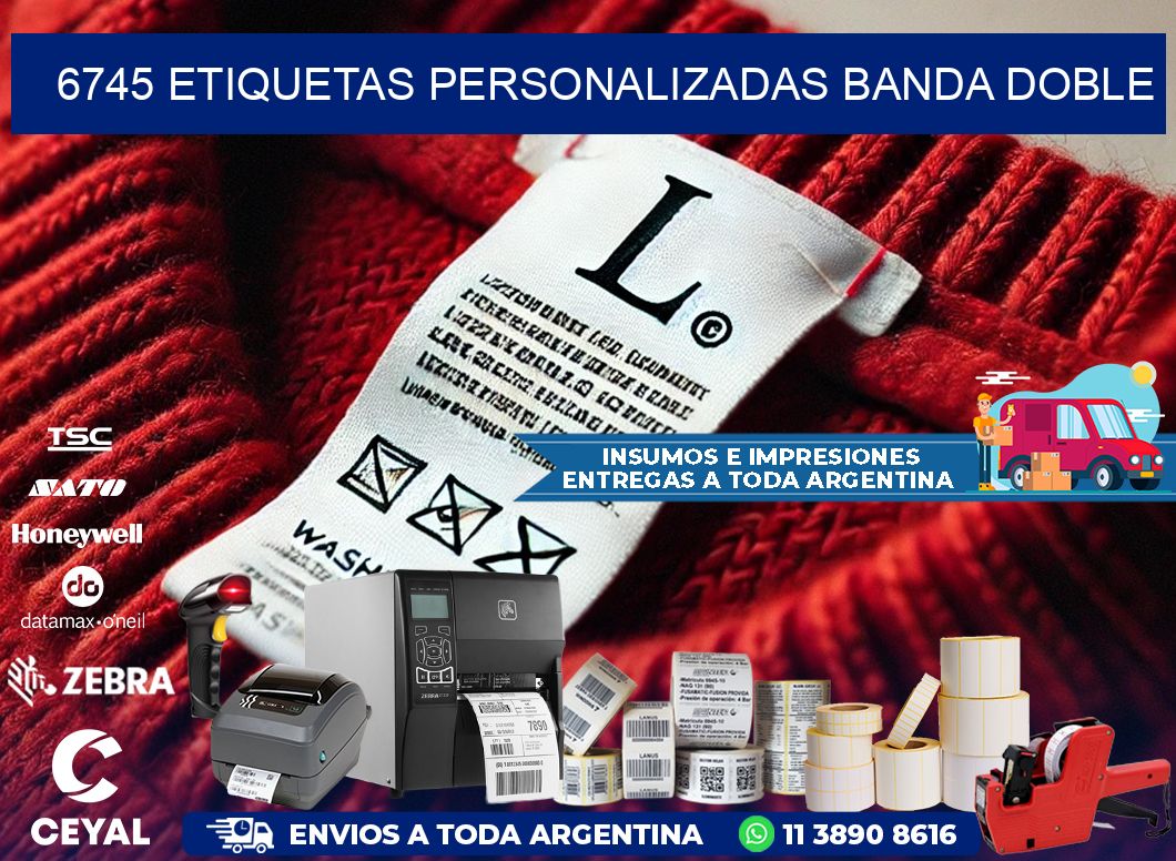 6745 Etiquetas personalizadas banda doble
