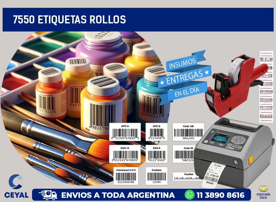 7550 Etiquetas rollos