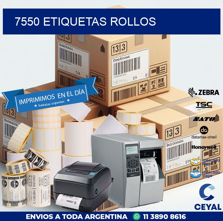7550 Etiquetas rollos