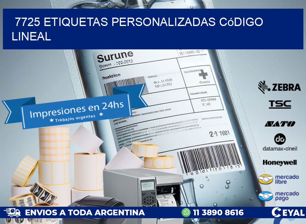 7725 Etiquetas personalizadas código lineal