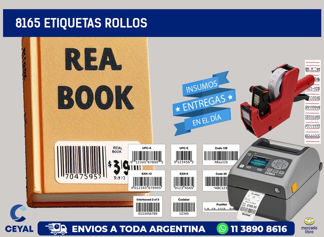 8165 etiquetas rollos