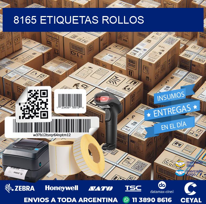 8165 etiquetas rollos