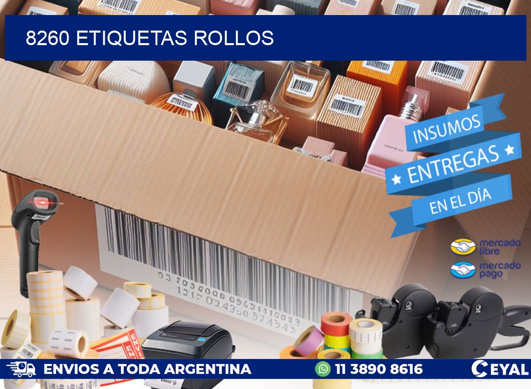 8260 etiquetas rollos