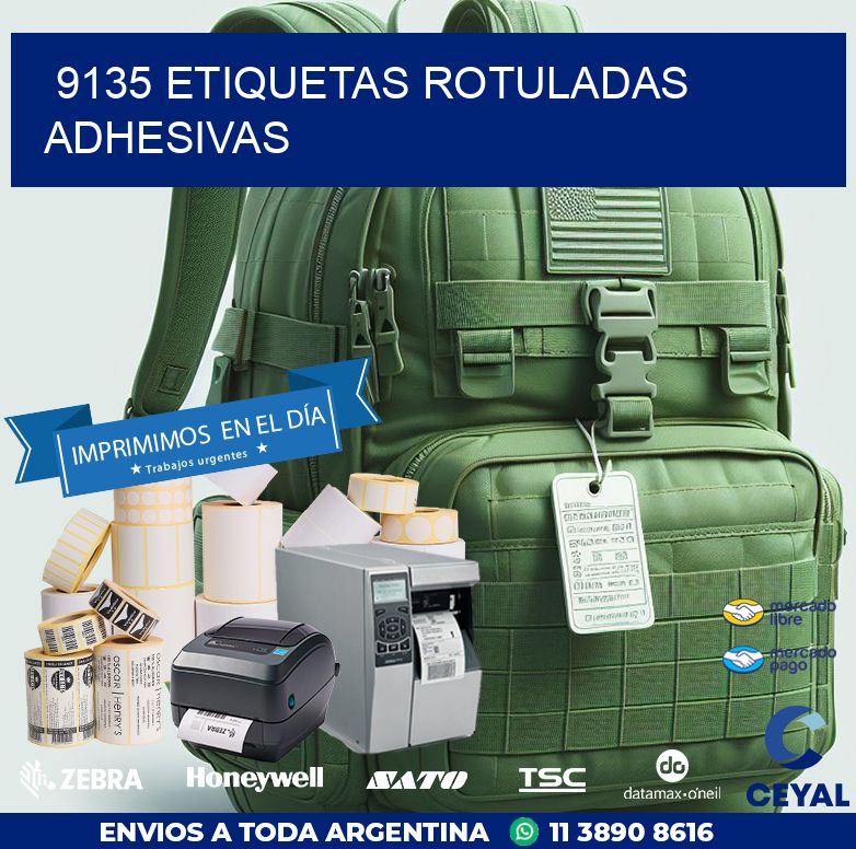 9135 etiquetas rotuladas adhesivas