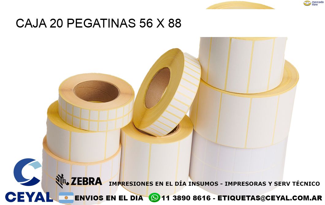 CAJA 20 PEGATINAS 56 x 88
