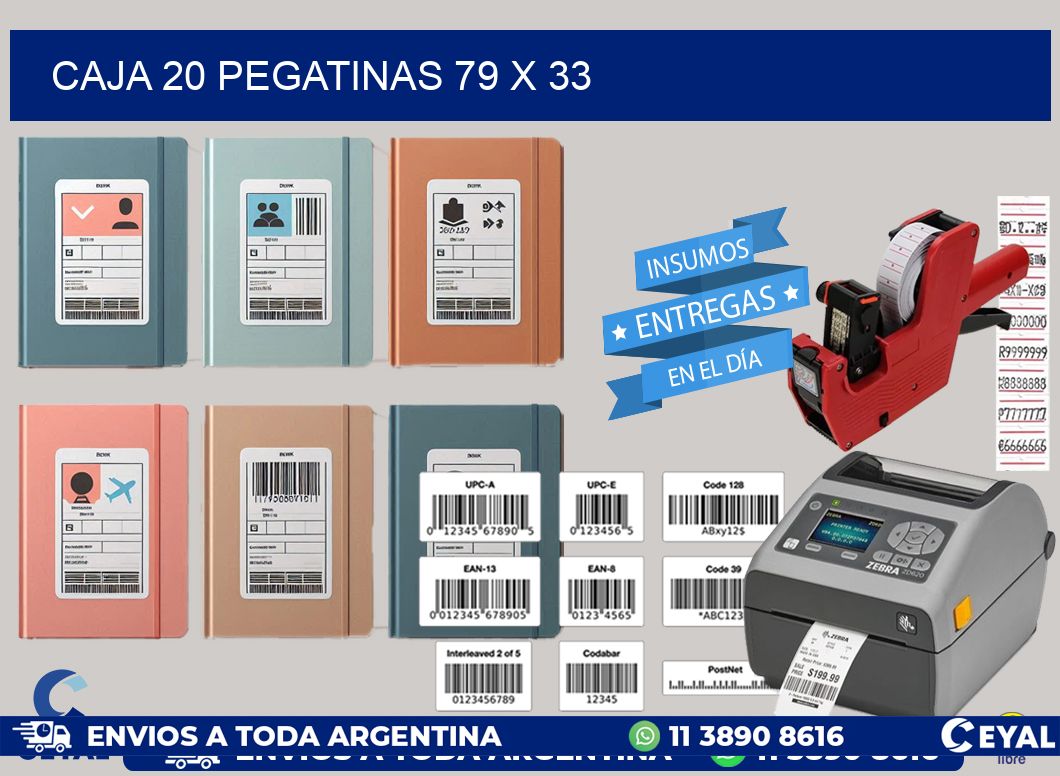 CAJA 20 PEGATINAS 79 x 33