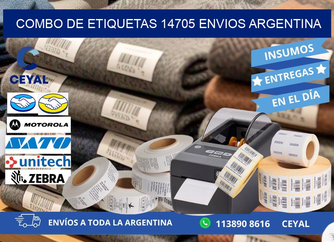 Combo de etiquetas 14705 ENVIOS ARGENTINA