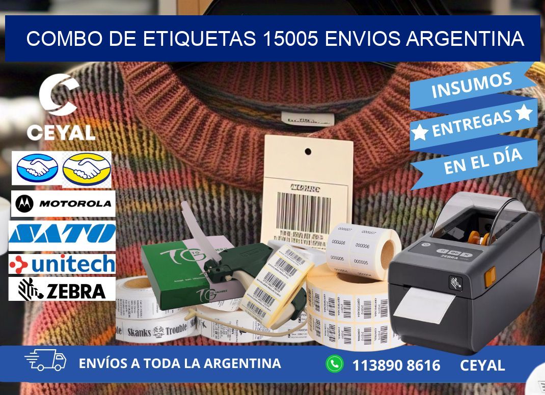 Combo de etiquetas 15005 ENVIOS ARGENTINA