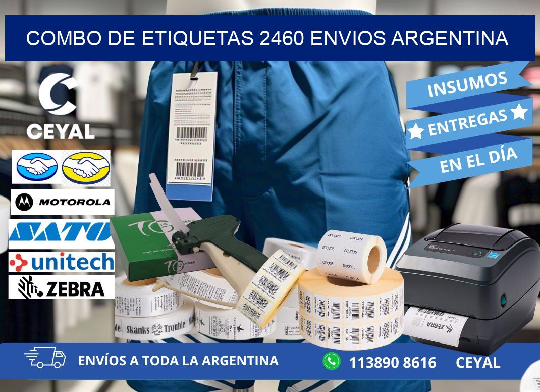 Combo de etiquetas 2460 ENVIOS ARGENTINA