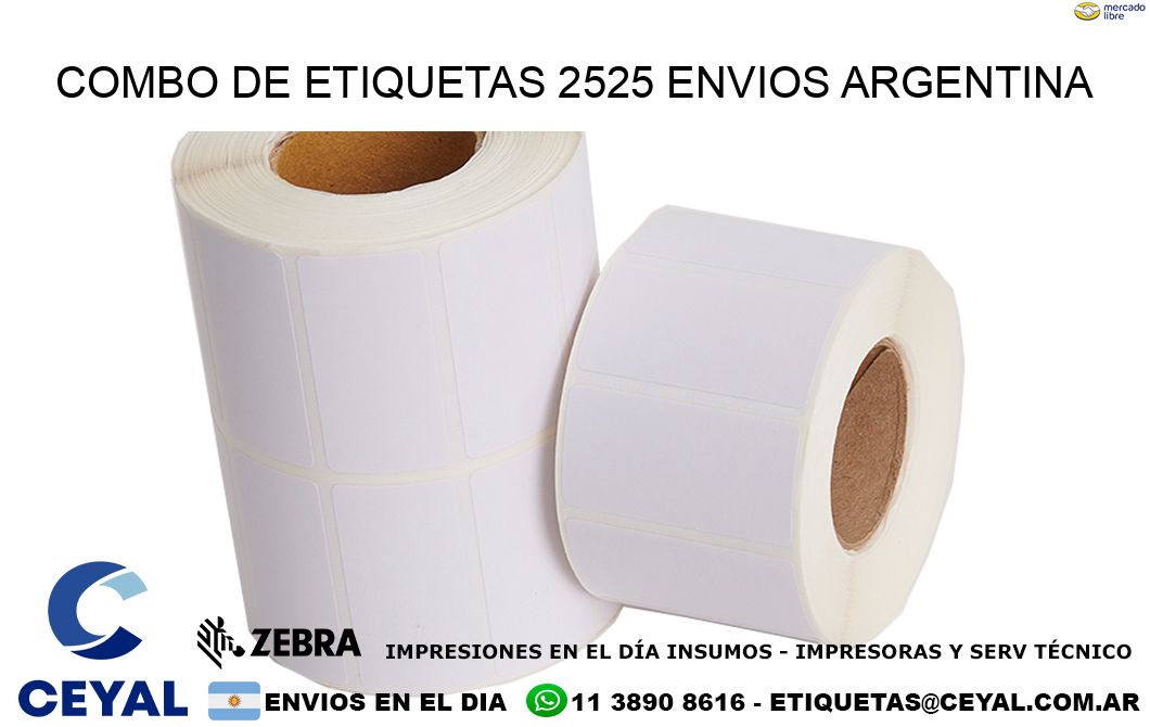 Combo de etiquetas 2525 ENVIOS ARGENTINA