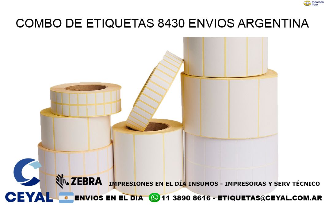 Combo de etiquetas 8430 ENVIOS ARGENTINA