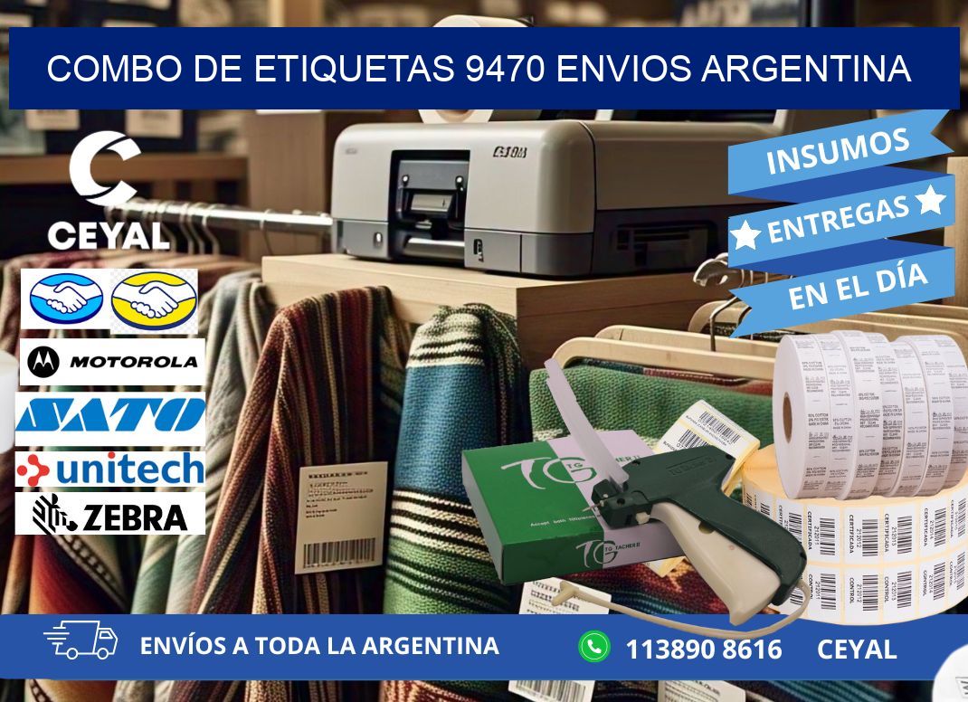 Combo de etiquetas 9470 ENVIOS ARGENTINA