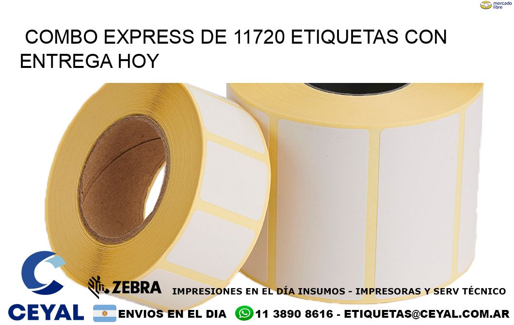 Combo express de 11720 etiquetas con entrega hoy