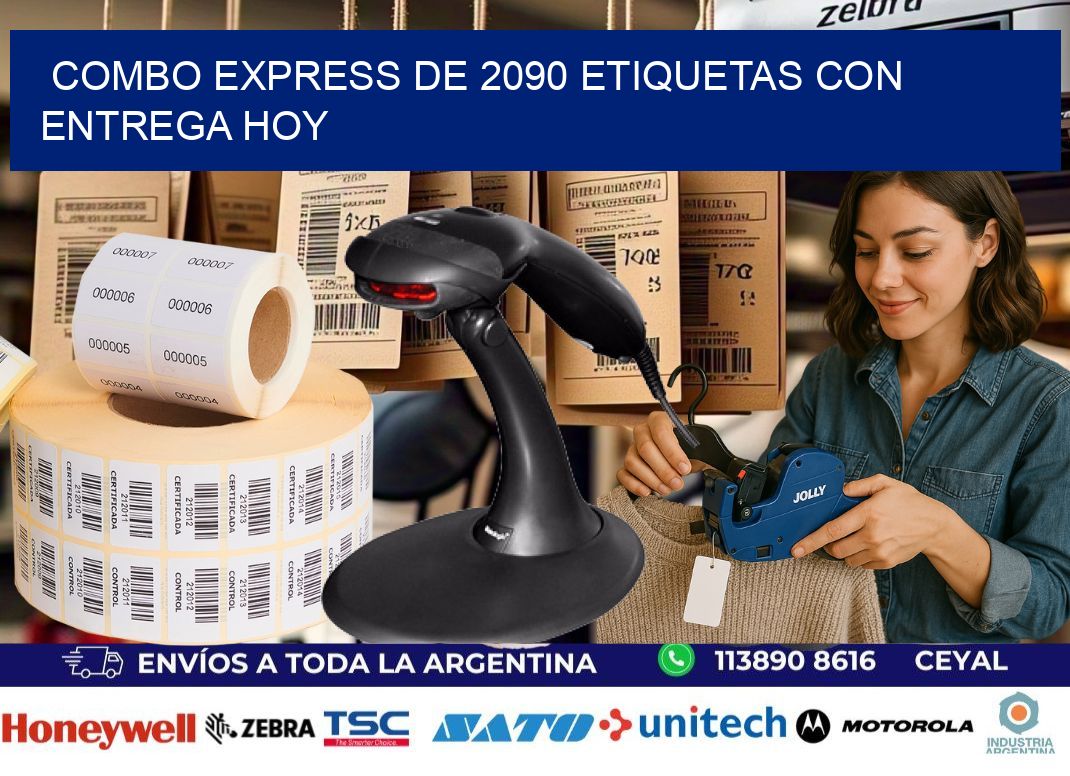 Combo express de 2090 etiquetas con entrega hoy