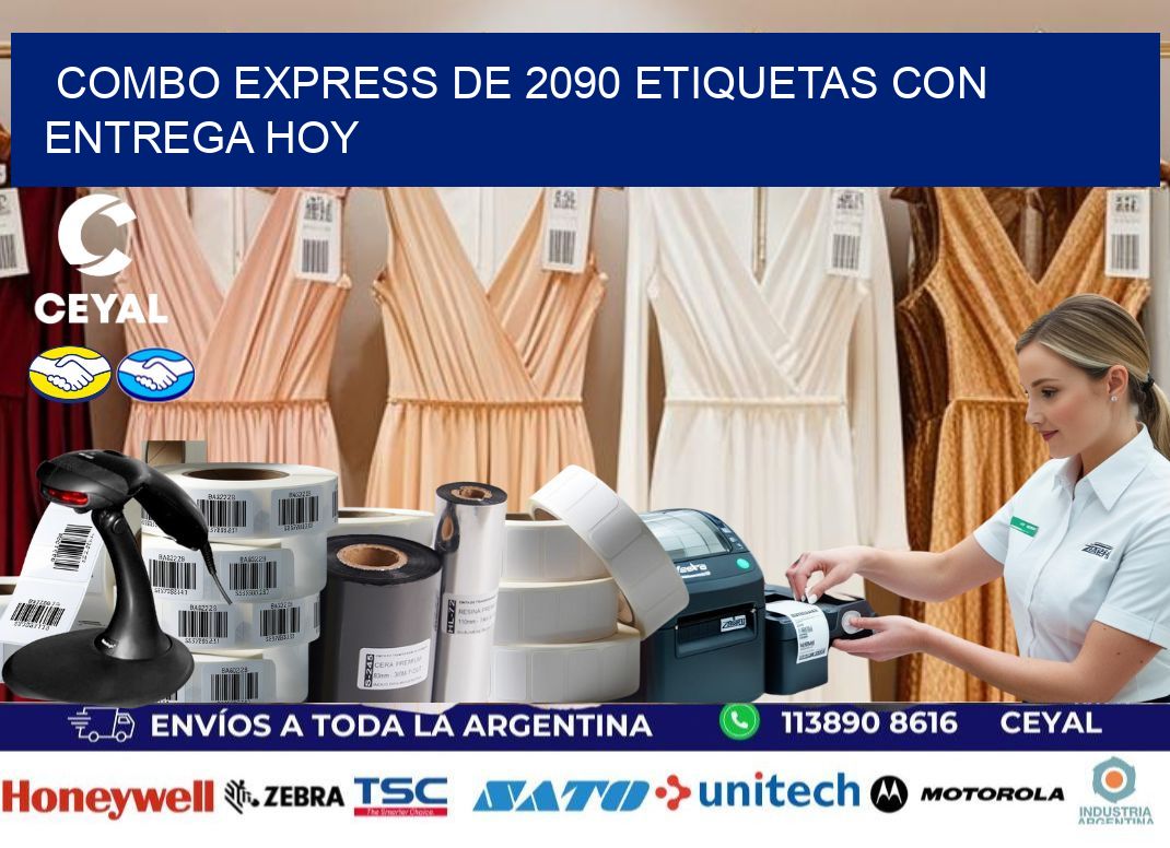 Combo express de 2090 etiquetas con entrega hoy