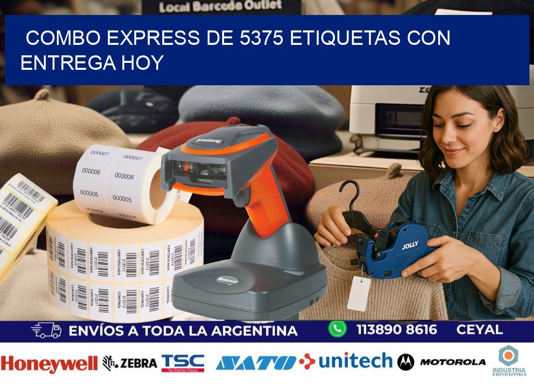 Combo express de 5375 etiquetas con entrega hoy
