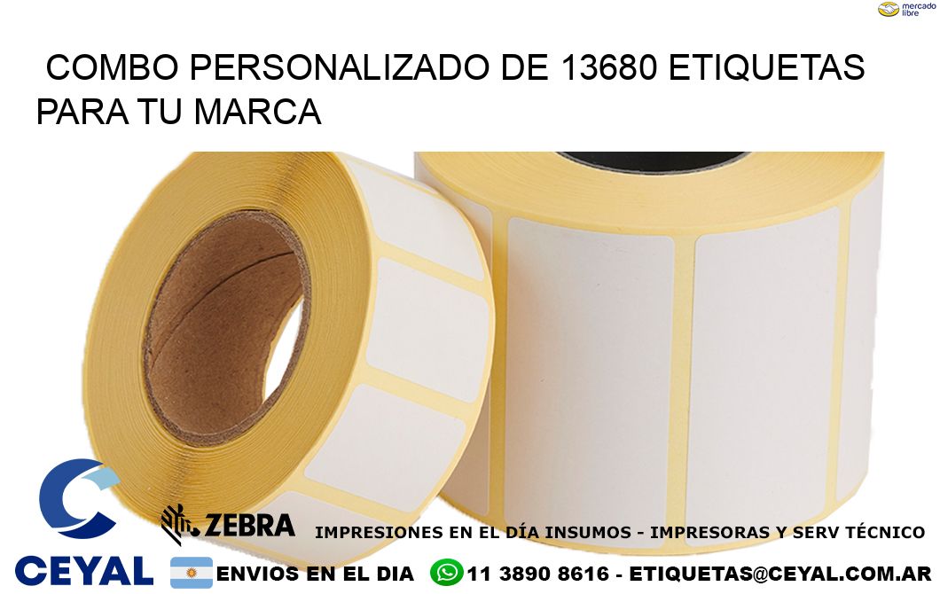 Combo personalizado de 13680 etiquetas para tu marca