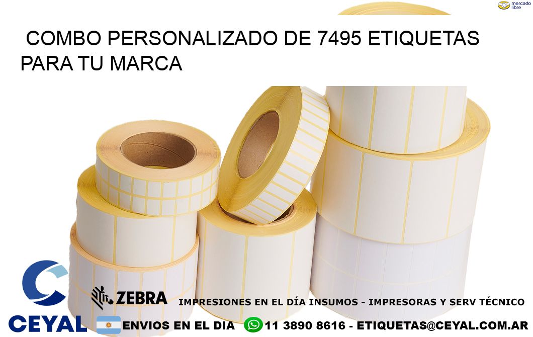 Combo personalizado de 7495 etiquetas para tu marca