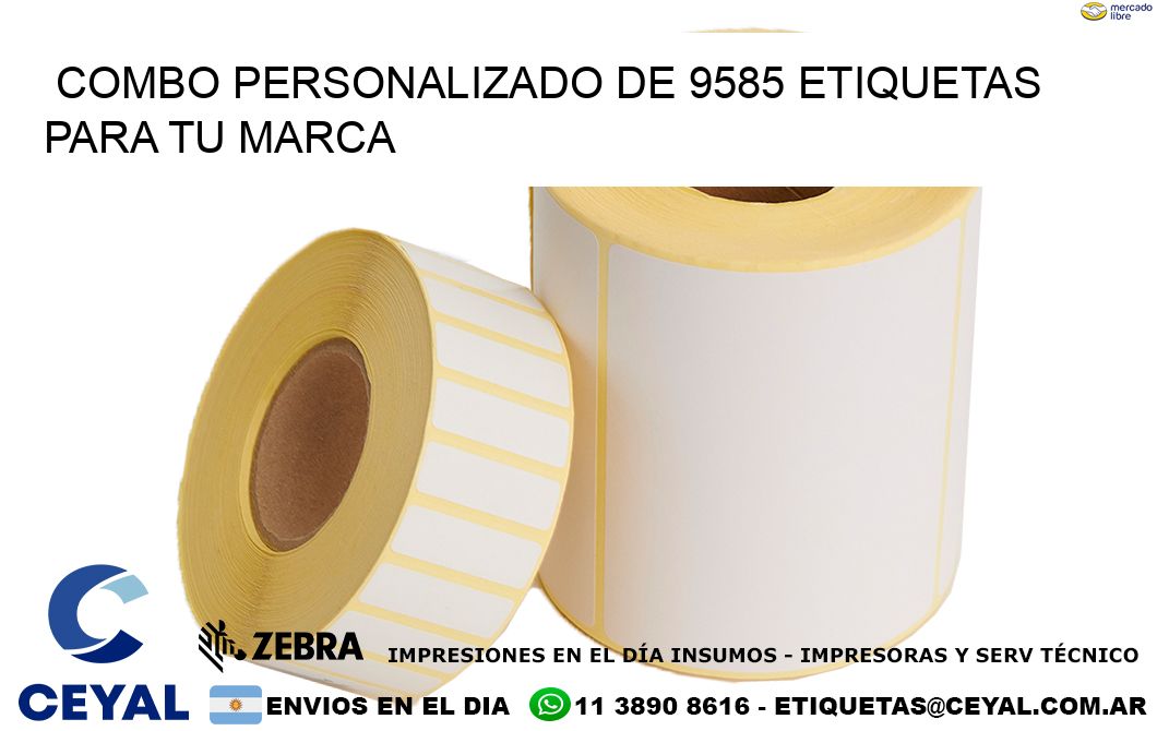 Combo personalizado de 9585 etiquetas para tu marca