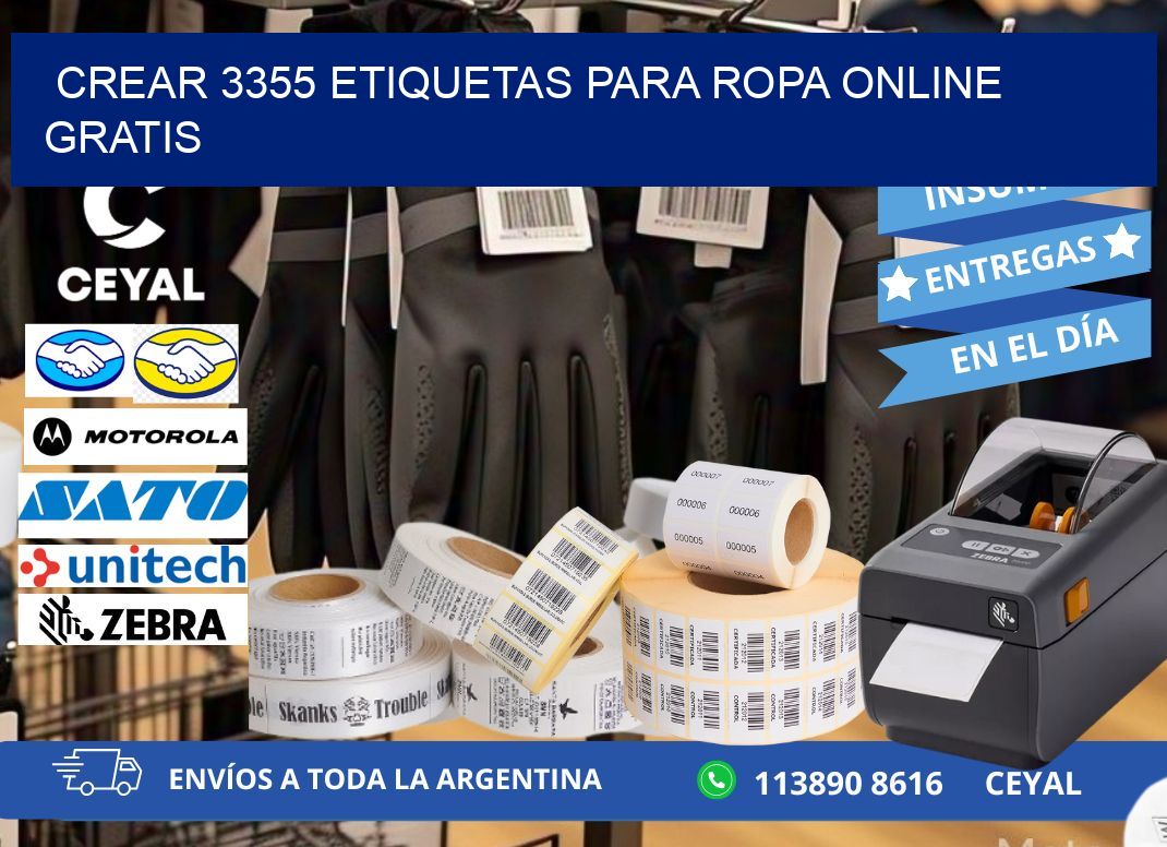 Crear 3355 etiquetas para ropa online gratis