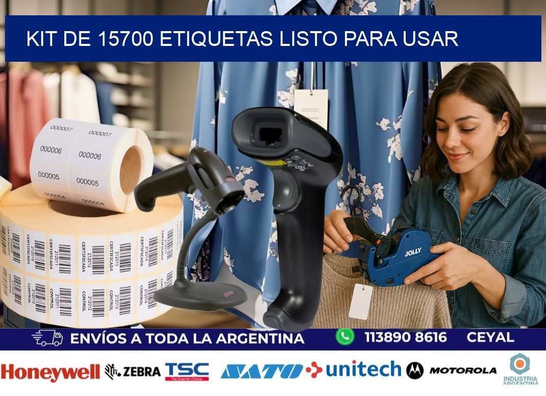 Kit de 15700 etiquetas listo para usar