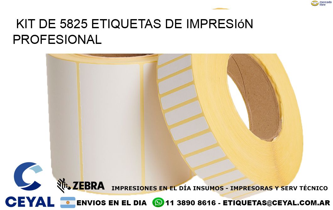 Kit de 5825 etiquetas de impresión profesional