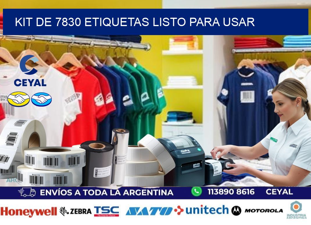 Kit de 7830 etiquetas listo para usar