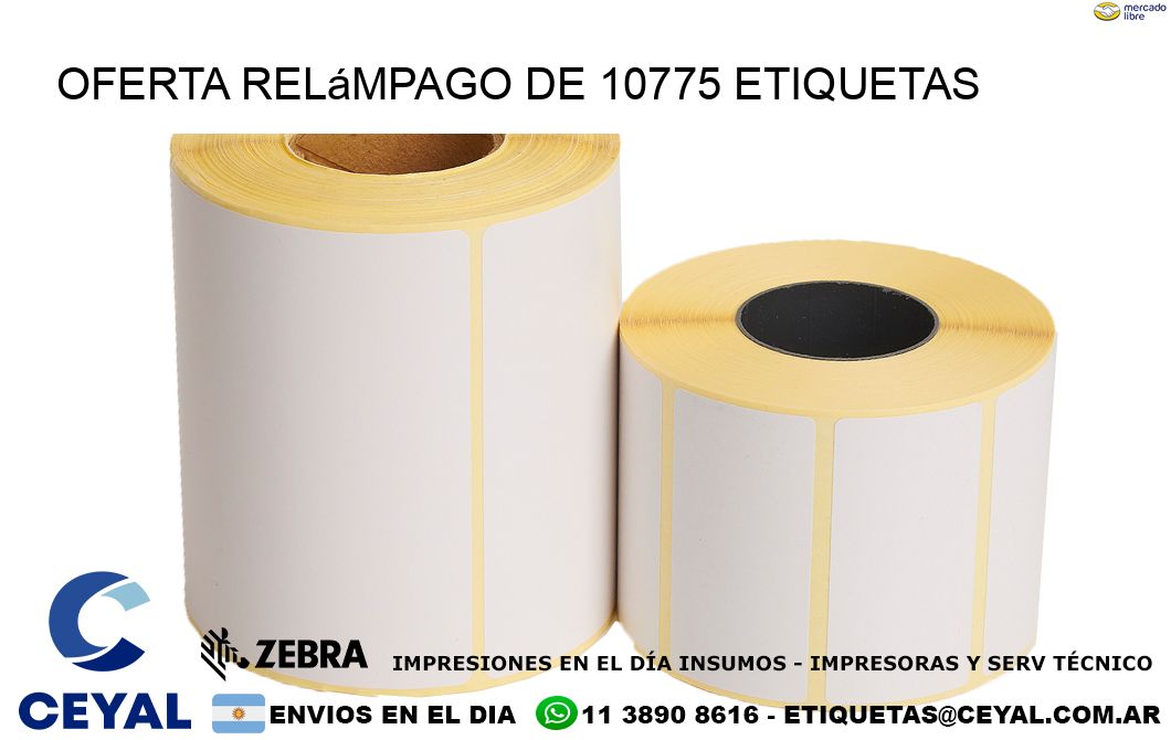 Oferta relámpago de 10775 etiquetas