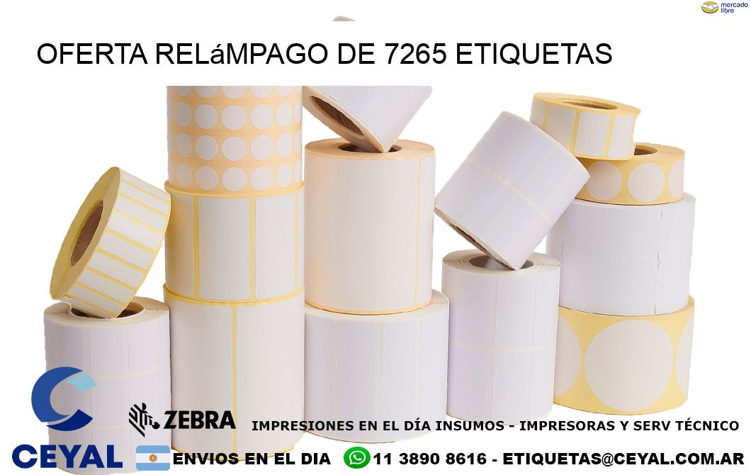 Oferta relámpago de 7265 etiquetas