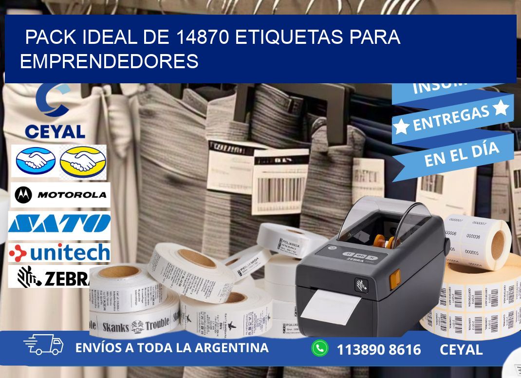Pack ideal de 14870 etiquetas para emprendedores