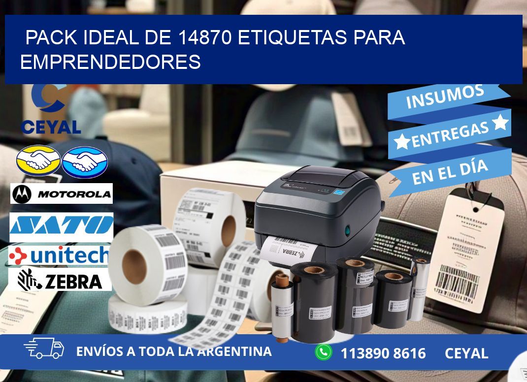 Pack ideal de 14870 etiquetas para emprendedores