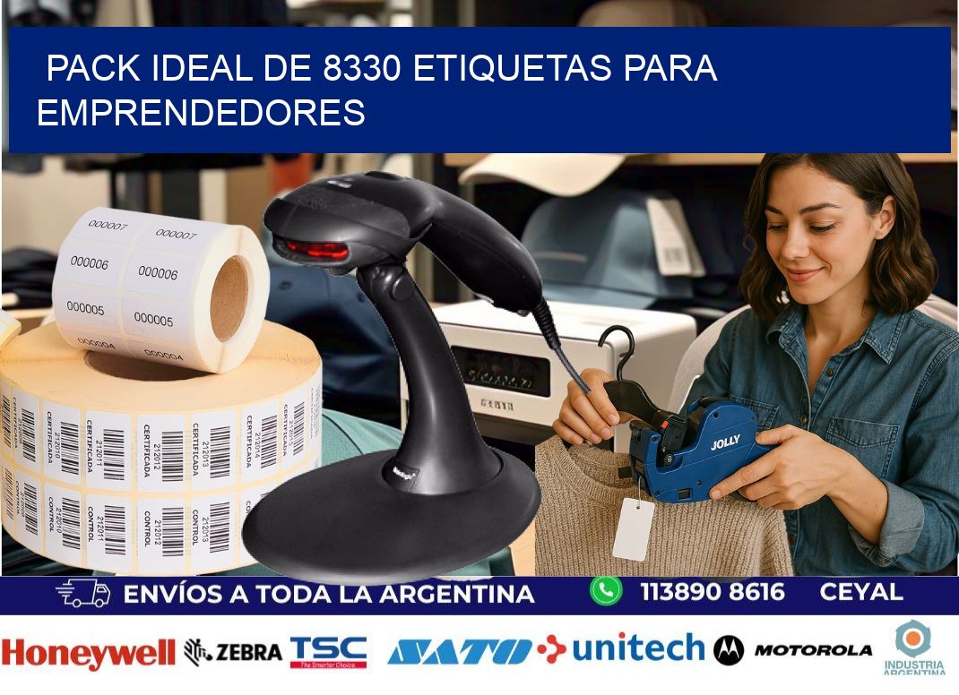 Pack ideal de 8330 etiquetas para emprendedores